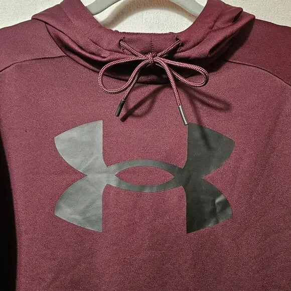 Under Armor Cold Gear Men's Red Loose Fitting Hoodie Sweatshirt Size Large - Picture 4 of 8
